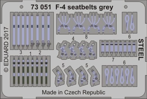 Go to product EDUARD 73051 - 1:72 F-4 seatbelts grey - Steel