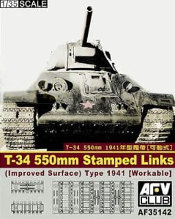 Go to product AFV CLUB 35142 - 1:35 T-34  550 mm Stamped Links (Improved Surface)