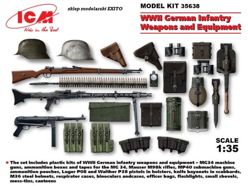 Go to product ICM 35638 - 1:35 WWII German Infantry Weapons & Equipment