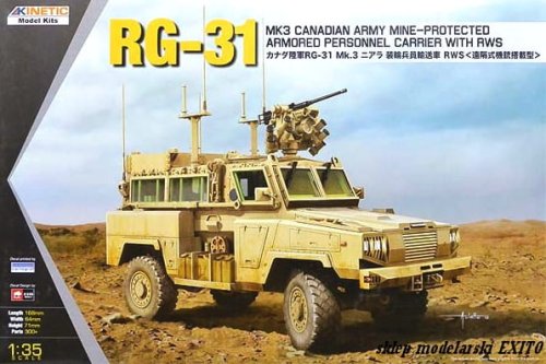 Go to product KINETIC 61010 - 1:35 RG-31 MK3 Canadian Army Mine Protected Armored Personel Carrier with RWS