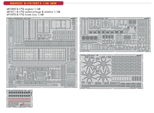 Go to product EDUARD BIG49255 - 1:48 B-17G PART II