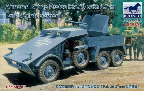 Go to product BRONCO CB 35132 - 1:35 Armored Krupp Protze Kfz.69 with 3.7cm Pak 36 (late version)