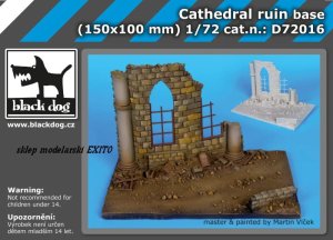 BLACK DOG D72016 - 1:72 Cathedral ruin base (150 x 100 mm)