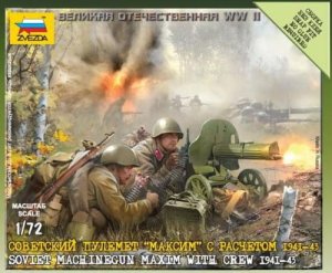 ZVEZDA 6104 - 1:72 Soviet Machinegun Maxim with Crew 1941-43