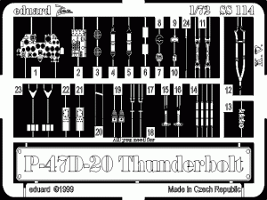 EDUARD SS114 - 1:72 P-47D-20
