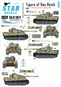 STAR DECALS 35-C1071 - 1:35 Tigers of Das Reich. 8./SS-Pz-Reg. Das Reich Spring 1943 (incl. TIKI).