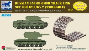 BRONCO AB 3560 - 1:35 Russian 650mm OMSH Track For KV-1/KV-2 (Workable)
