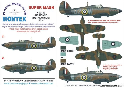 Go to product MONTEX K32198 - 1:32 Hurricane Mk.I