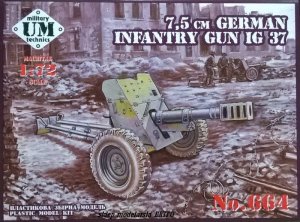 UNIMODELS UM-MT 664 - 1:72 7,5cm German Infantry gun IG 37
