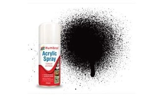 Go to product HUMBROL 085 - Black Satin spray can 150 ml.
