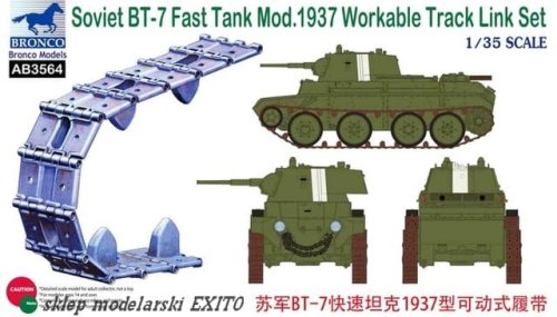 Go to product BRONCO AB 3564 - 1:35 Soviet BT-7 Fast Tank Mod.1937 Workable Track Link Set