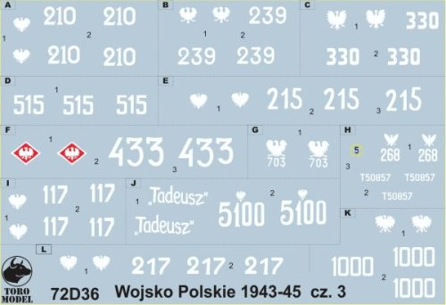 Go to product TORO MODEL 72D36 - 1:72 Wojsko Polskie 1943-45 cz.3