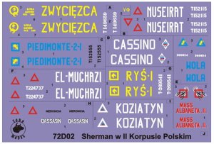 TORO MODEL 72D02 - 1:72 Polish Shermans in Italy 2nd Polish Corps, 1945