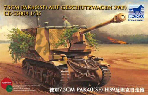 Go to product BRONCO CB 35004 - 1:35 7.5cm Pak40(Sf) auf Geschutzwagen 39H(f)