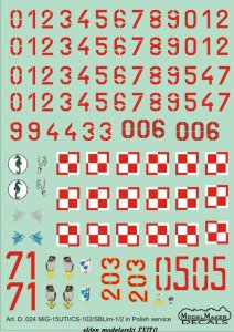 MODELMAKER D72024 - 1:72 MiG-15UTI /CS-102 / SBLim-1/2 in Polish service