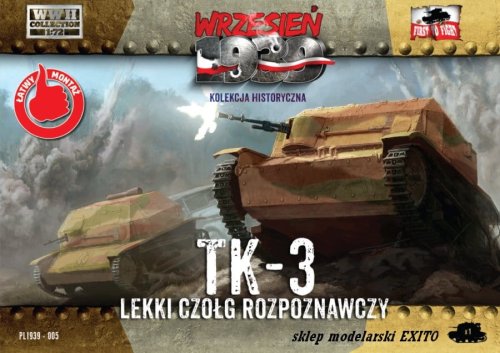 Go to product FIRST TO FIGHT 005 -  September 1939 - 1:72 TK-3 Polish Reconnaissance Tank