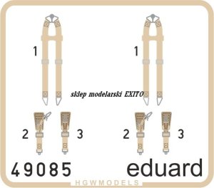 EDUARD 49085 - 1:48 Seatbelts Luftwaffe WWII bombers Superfabric