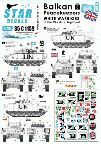 Go to product STAR DECALS 35-C1159 - Balkan Peacekeepers # 8. White Warriors of the Cheshire Regiment in Bosnia.