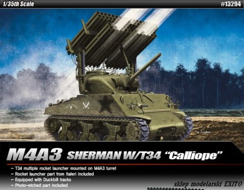 Go to product ACADEMY 13294 - 1:35 M4A3 Sherman w/ T34 Calliope