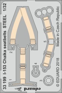 EDUARD 33199 - 1:32 Chaika seatbelts - Steel