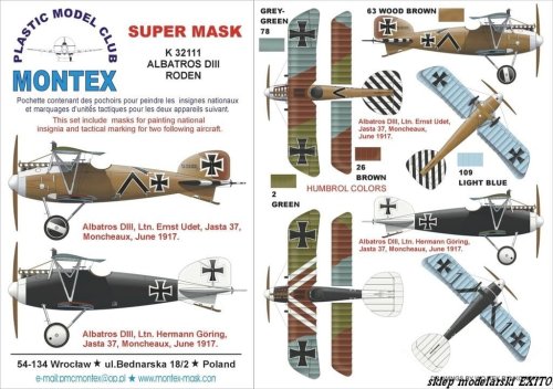 Go to product MONTEX K32111 - 1:32 Albatros D.III