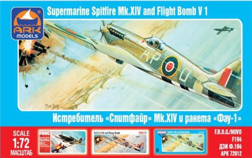 Go to product ARK MODELS 72012 - 1:72 Spitfire Mk.XIV & flying bomb V-1