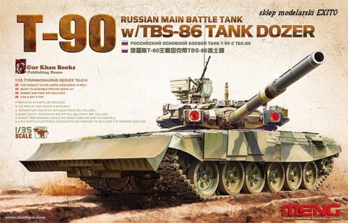 Go to product MENG MODEL TS014 - 1:35 T-90 Russian Main Battle Tank w/ TBS-86 Tank Dozer