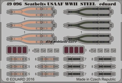 Go to product EDUARD 49096 - 1:48 Seatbelts USAAF WWII Steel