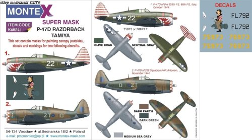 Go to product MONTEX K48241 - 1:48 P-47D Razorback