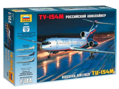 Go to product ZVEZDA 7004 - 1:144 Tupolev TU-154 M Airliner