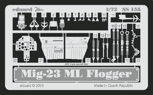 Go to product EDUARD SS155 - 1:72 MiG-23ML Flogger