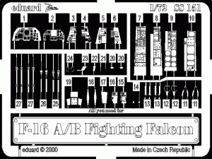 EDUARD SS151 - 1:72 F-16A/B