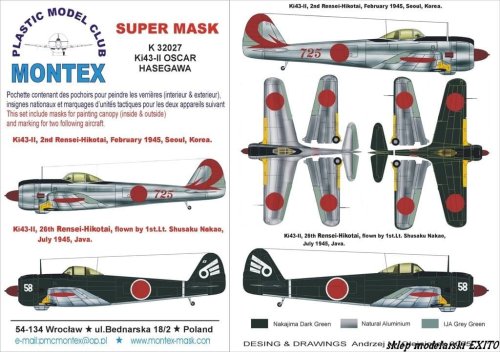 Go to product MONTEX K32027 - 1:32 Ki-43 II Oscar