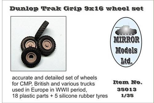 Go to product MIRROR MODELS 35013 - 1:35 Dunlop Trak Grip 9x16 wheel set