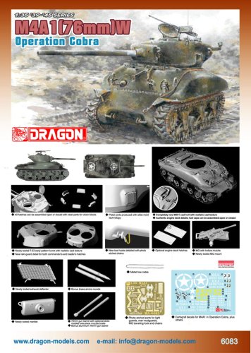 Go to product DRAGON 6083 - 1:35 M4A3(76)W Operation Cobra