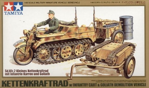 Go to product TAMIYA 32502 - 1:48 Kattenkraftrad w/Cart&Goliath