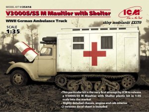 ICM 35414 - 1:35 V3000S/SS M Maultier with Shelter - WWII German Ambulance Truck