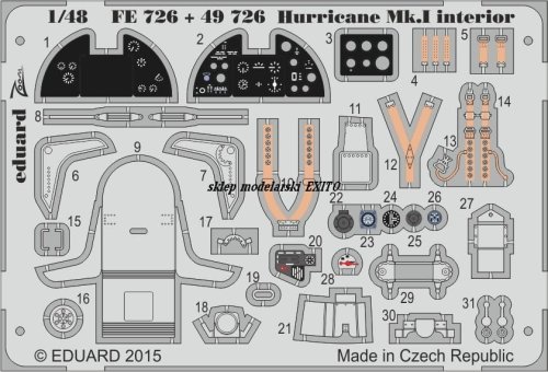 Go to product Eduard FE726 - 1:48 Hurricane Mk.I interior S.A.