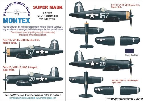 Go to product MONTEX K32125 - 1:32 F4U-1D Corsair