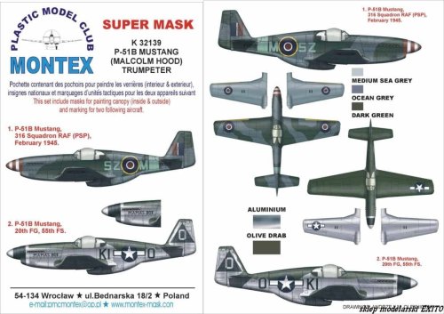 Go to product MONTEX K32139 - 1:32 P-51 Mustang III RAF,USAAF