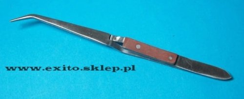 Go to product Self close clamping tweezers curved with wooden cladding PAZD