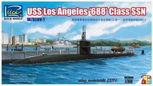 Go to product RIICH MODELS 28008 - 1:350 USS Los Angeles 688 Class SSN w/DSRV-1