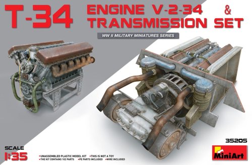 Go to product MINIART 35205 - 1:35 T-34 Engine V-2-34 & Transmission Set