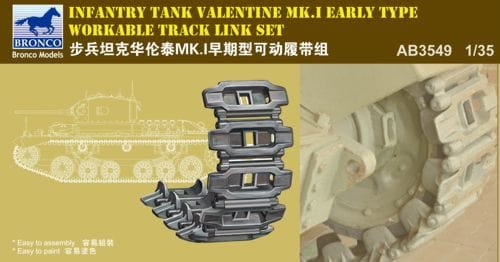 Go to product BRONCO AB 3549 - 1:35 Valentine Mk. I Early Workable Track Set