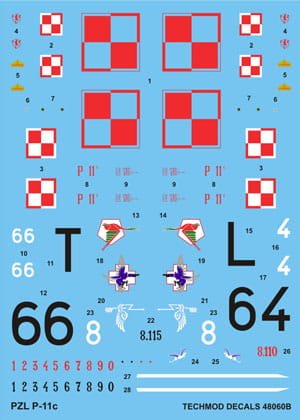 Go to product TECHMOD 48060 - 1:48 PZL P.11c