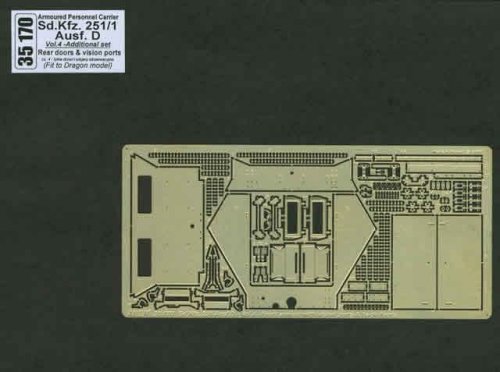 Go to product ABER 35170 - 1:35 Sdkfz.251/1 Ausf.D vol.4 - Additional set Rear doors & vision ports