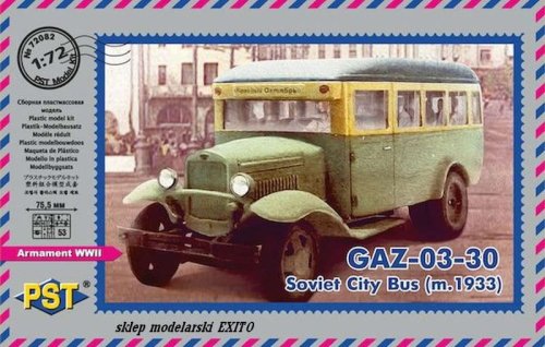 Go to product PST/ZEBRANO 72082 - 1:72 GAZ-03-30 Soviet City Bus ( m.1933 )