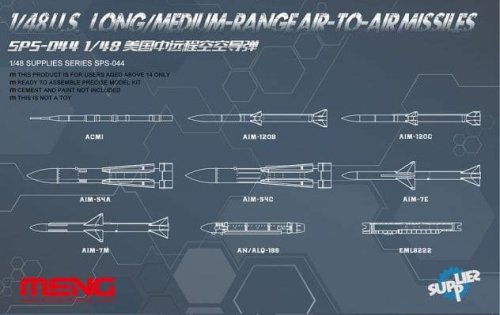 Go to product MENG MODEL  SPS044 - 1:48 U.S. Long/Medium-Range Air-to-Air Missiles