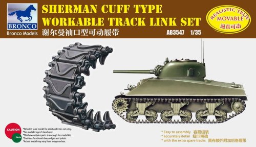Go to product BRONCO AB 3547 - 1:35 Sherman Cuff Type Workable Track Link Set