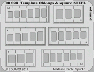 EDUARD 00028 - Template oblongs & square Steel